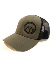 Load image into Gallery viewer, Montana’s Great Outdoors Olive Green/Black Trucker Hat